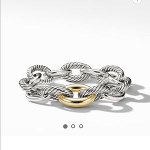 DY X-Large Oval Link Bracelet with 18K Gold Link